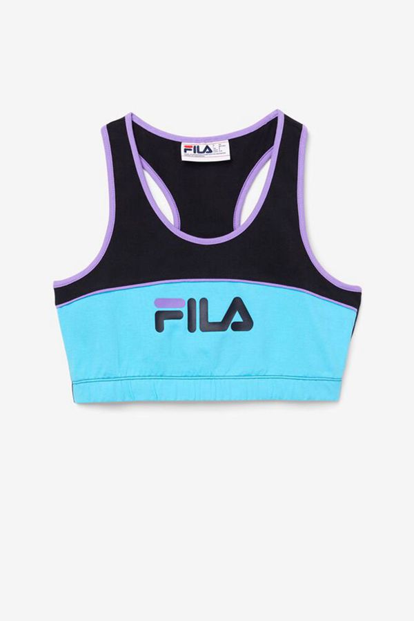 Bras Fila Mulher Pretas/Azuis/Roxo - Fila Poesia Workout Portugal Lojas,VNXF-92375